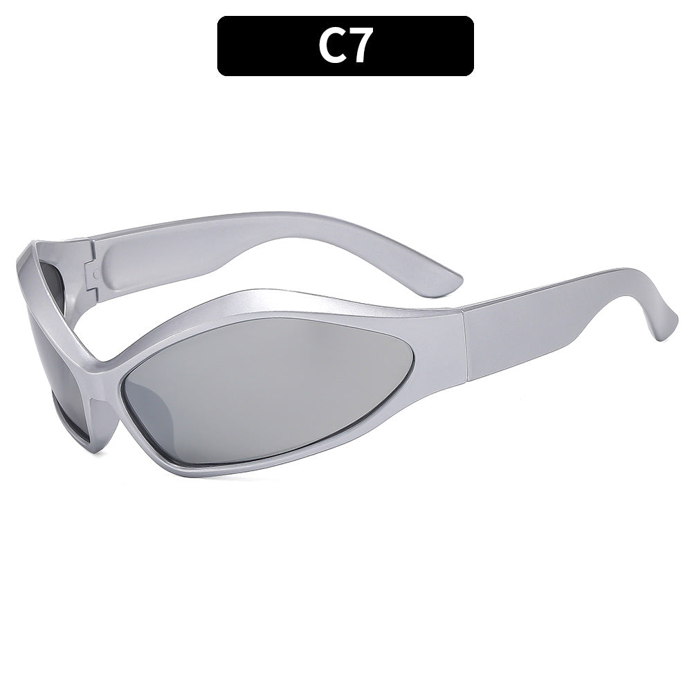Retro-inspirierte Schutzschild-Sonnenbrille