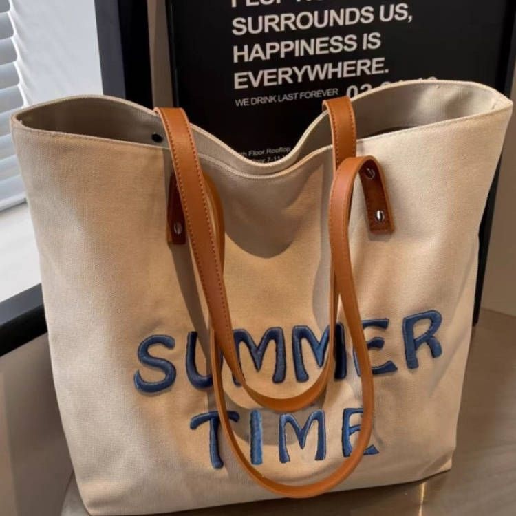 Strandtasche mit Gesticktem Sommermotiv Brehn