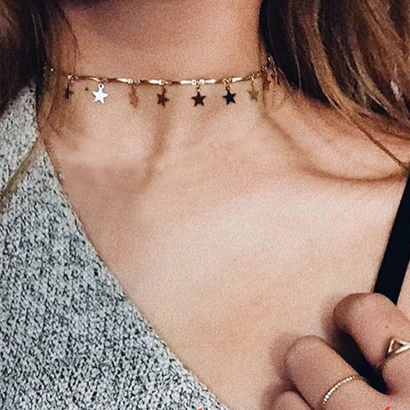 Stern Charm Linked Chain Necklace Brehn