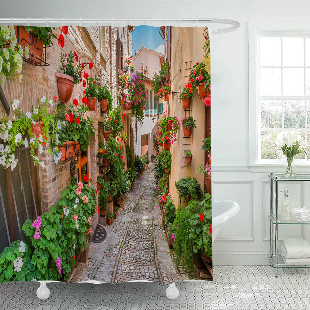 Floral Lane-inspirierte Duschvorhang Brehn