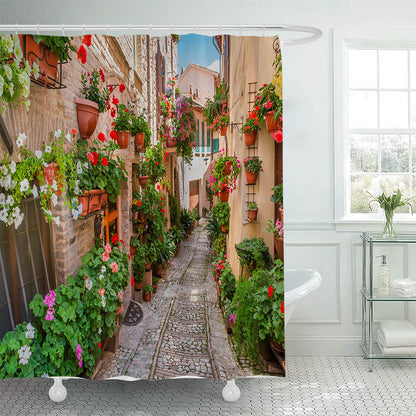 Floral Lane-inspirierte Duschvorhang Brehn