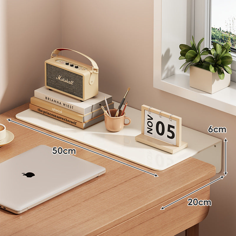 Slim schwebendes wandmontiertes Schreibtischregal Monitorerhöhung mit eleganter, gehärteter Glasoberfläche