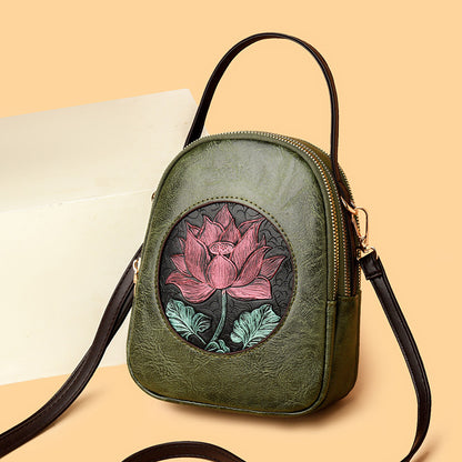 Künstlerisch Floral Prägung Handtasche