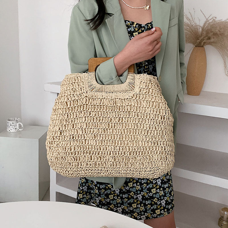 Designer-Handtasche mit Praktischem Holzgriff Brehn