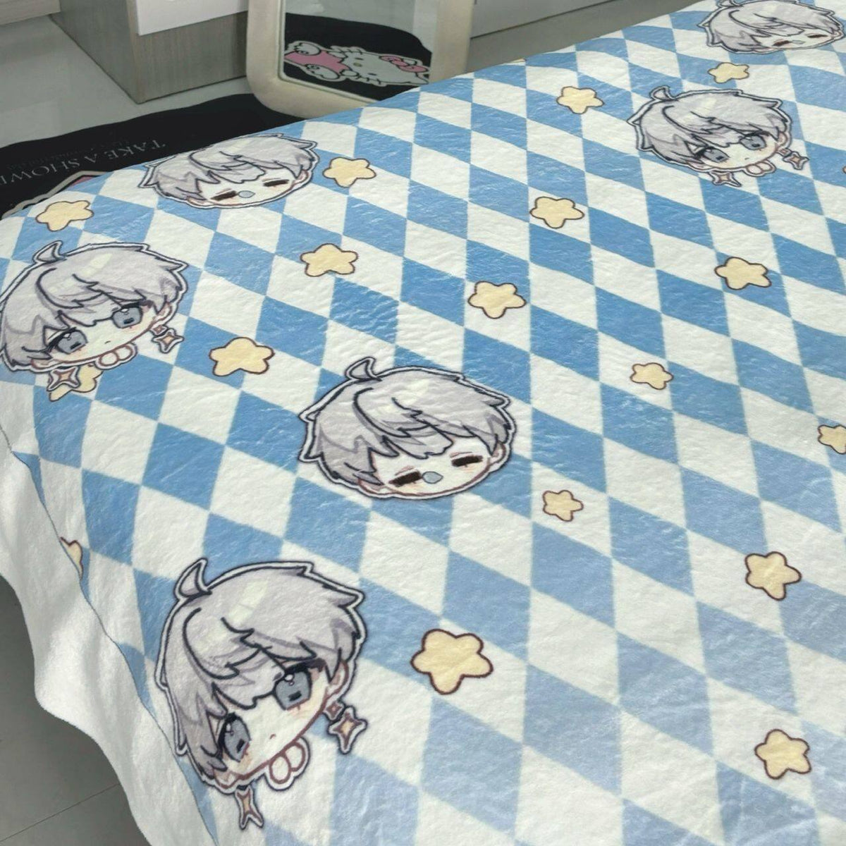 Cartoon-Charakter-Print Fleece-Decke