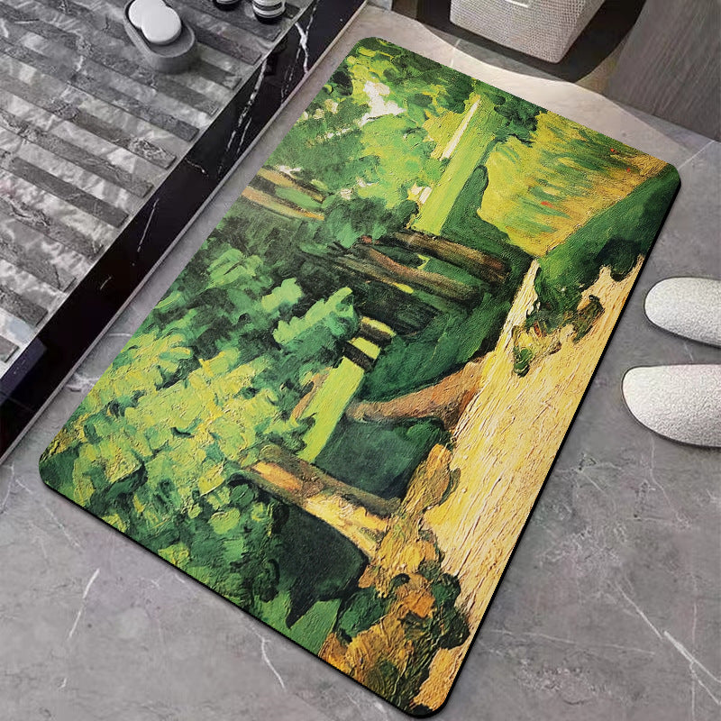 Kunstöl Malerei Badmatte