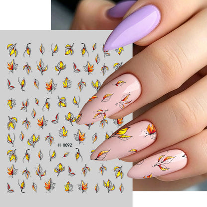Herbstblatt Nagelkunst Transfer Decals