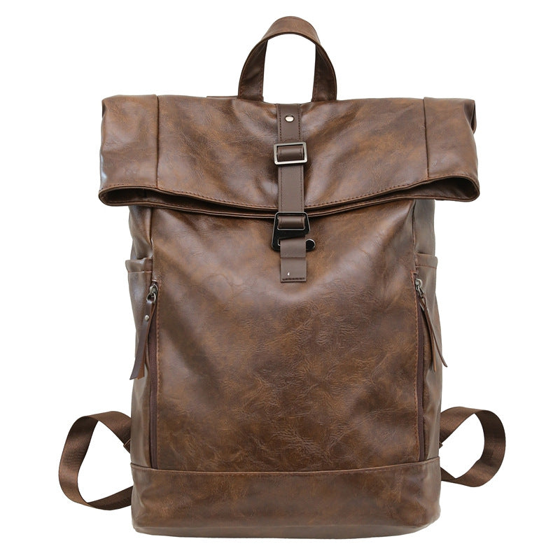 Vintage Leder Roll-Top Rucksack Brehn