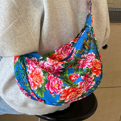 Blumendruck Hobo Tasche