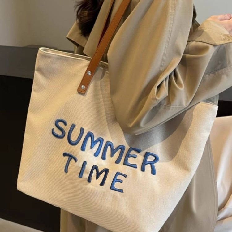 Strandtasche mit Gesticktem Sommermotiv Brehn