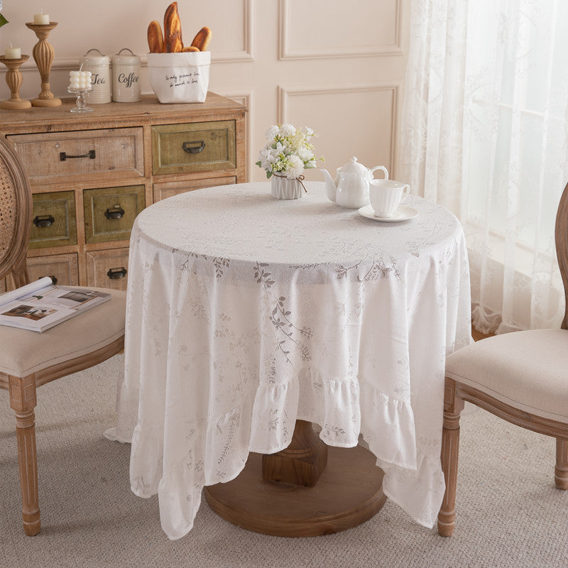 Elegante florale Spitzen-Tischdecke
