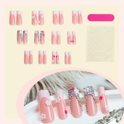 Dekoratives Press-On-Nagelkunst-Set mit floralen und Schmuckakzenten Brehn 1788496044