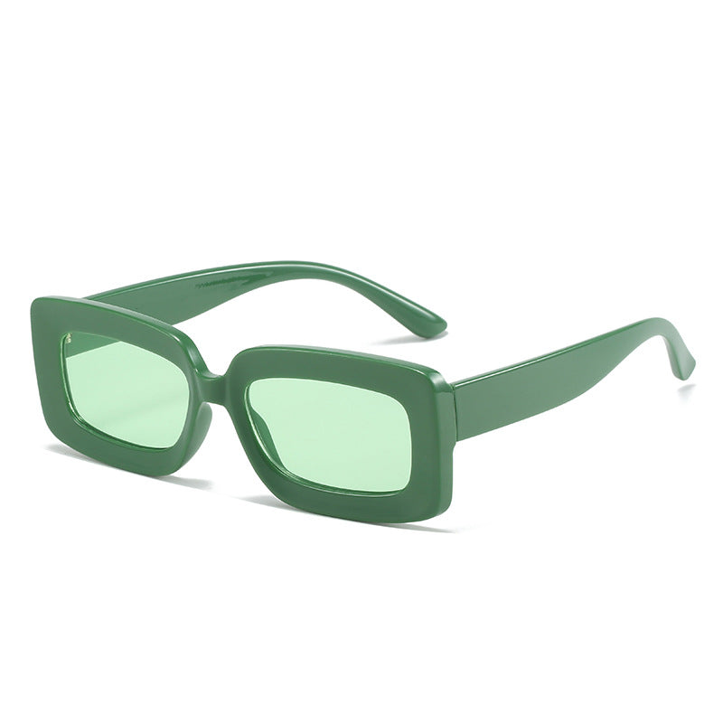 Damen Modische Schildkröten-Sonnenbrille mit rechteckigem Rahmen und Verlaufsgläsern Brehn