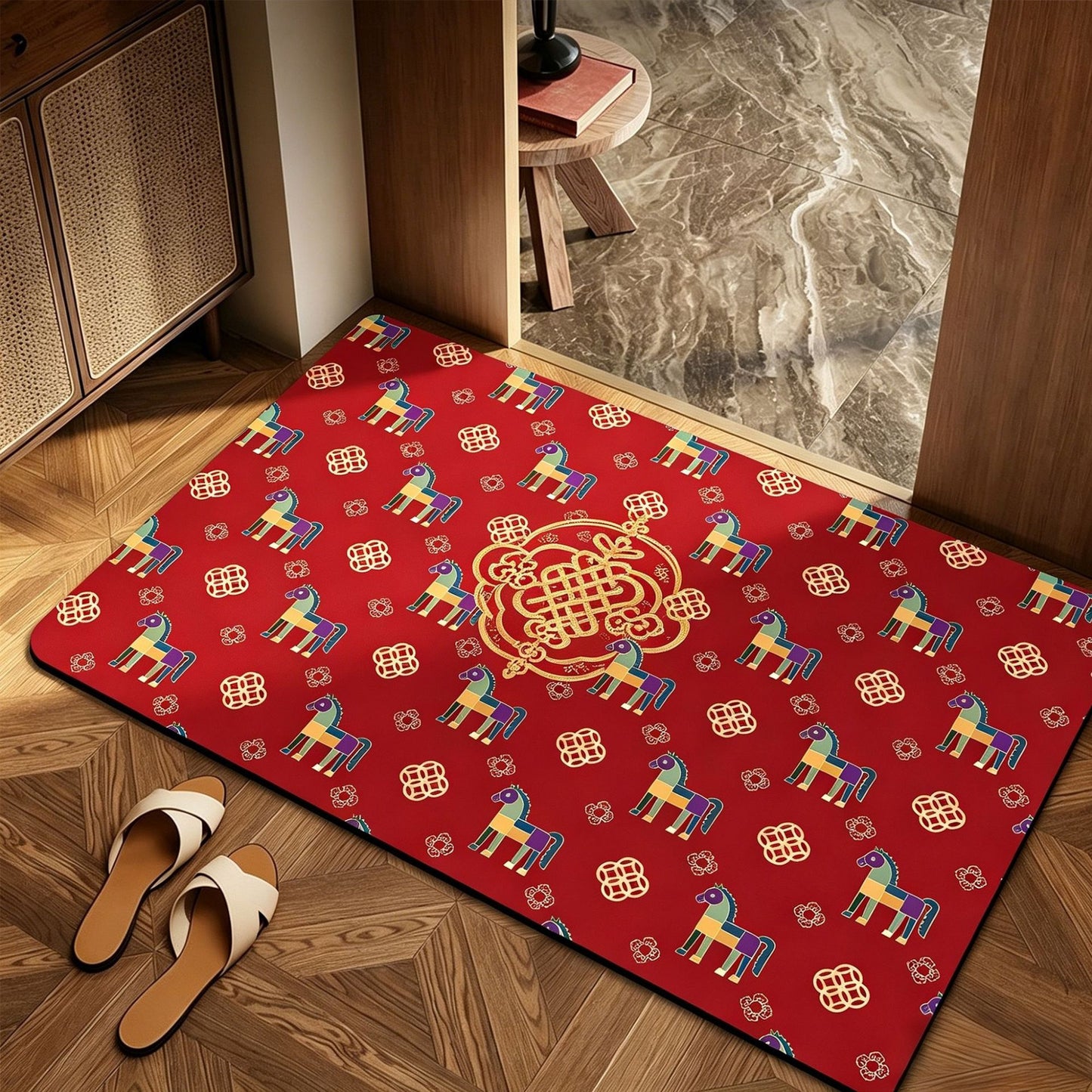Verspielt Pferde-Themen Memory Foam Badmatte Brehn