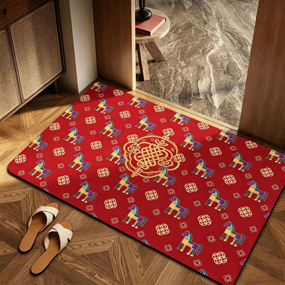 Verspielt Pferde-Themen Memory Foam Badmatte Brehn