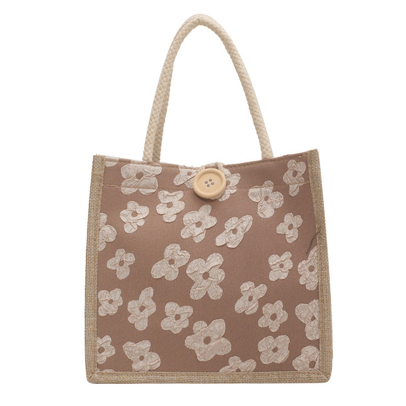 Blumenmuster Handgefertigte Tragetasche
