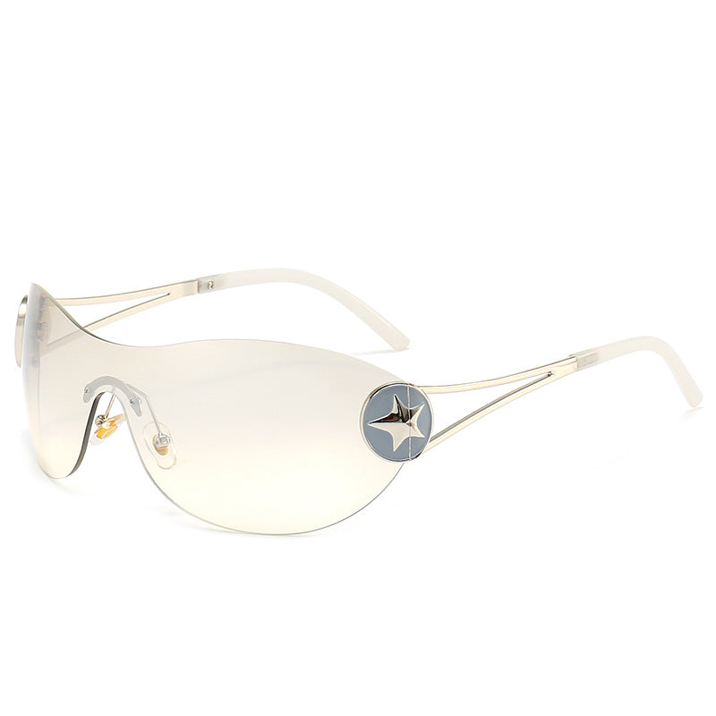 Damen Modische Sonnenbrille mit transparentem Design und stilvollen Akzenten Brehn