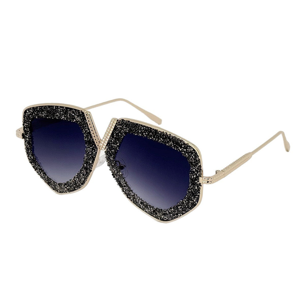 Damen modische Sonnenbrille mit glitzerndem Rahmen und eleganter Form Brehn
