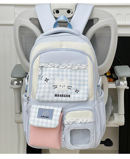 Niedlicher Charakterdesign Multi-Taschen Schulrucksack