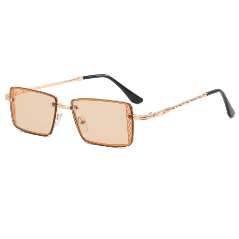Damen Elegante quadratische Sonnenbrille mit raffinierten Rahmenakzenten Brehn