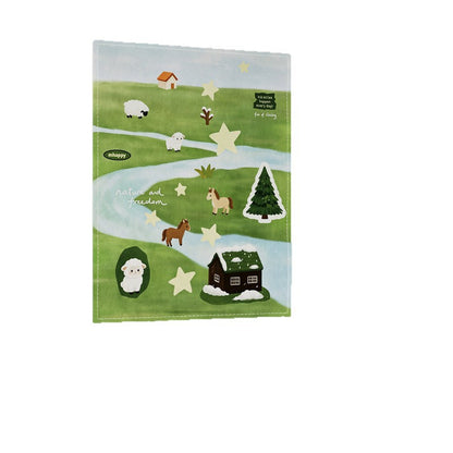 Kids' Removable Eco-Friendly Nursery Wall Tapestry with Woodland Animals and Star Motifs