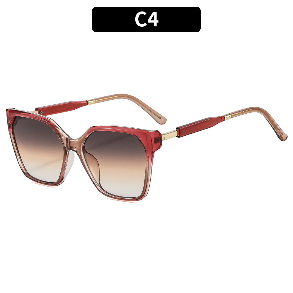 Trendy Winkel Übersized Sonnenbrille