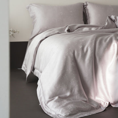 Hotel-Style Satin-Feel Bettbezug und Kissenbezug Set mit verdeckter Verschluss