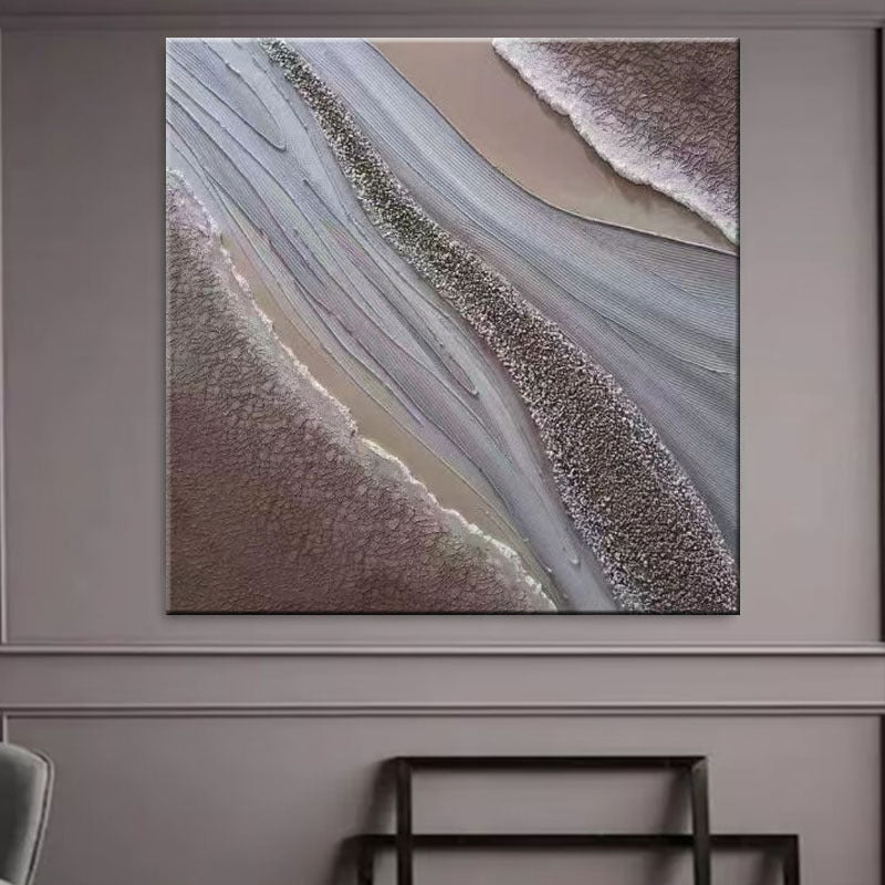 Texturiertes abstraktes Landschaftsleinwandkunstwerk