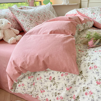 Floral Print Bettbezug Set