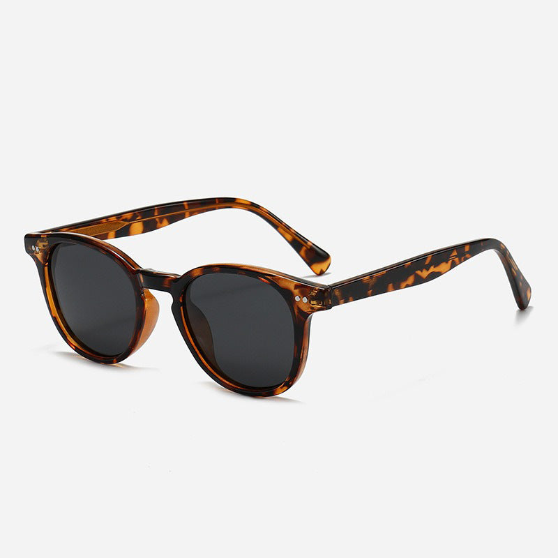 Damen Runde Sonnenbrille mit stilvollem Muster und UV-Schutz Brehn