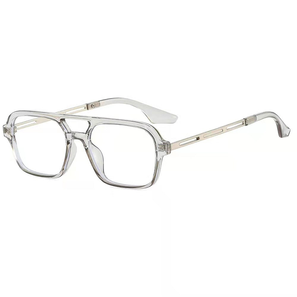 Damen Designer-Sonnenbrille mit elegantem transparentem Rahmen und gelben Gläsern Brehn