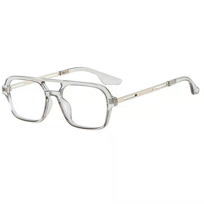 Damen Designer-Sonnenbrille mit elegantem transparentem Rahmen und gelben Gläsern Brehn