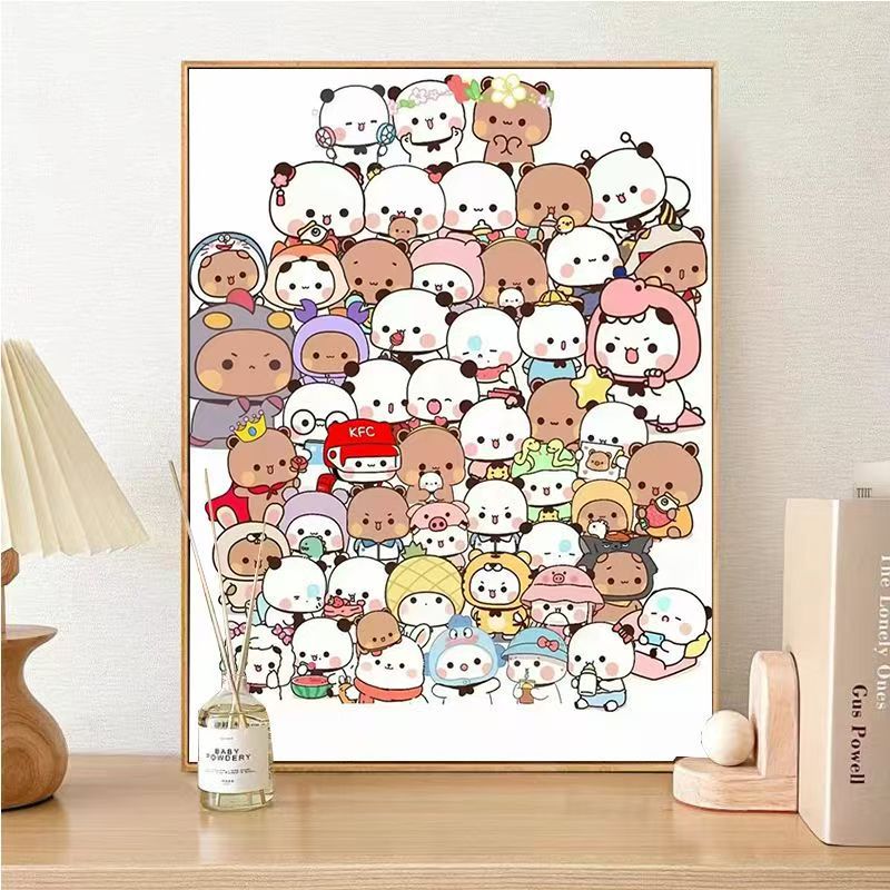 Niedliches Panda-Charakter-Wandkunst Brehn