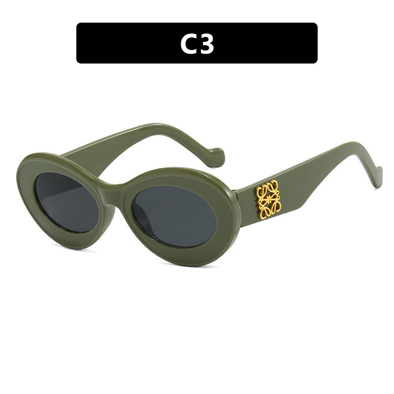 Damen elegante geschwungene Sonnenbrille Brehn