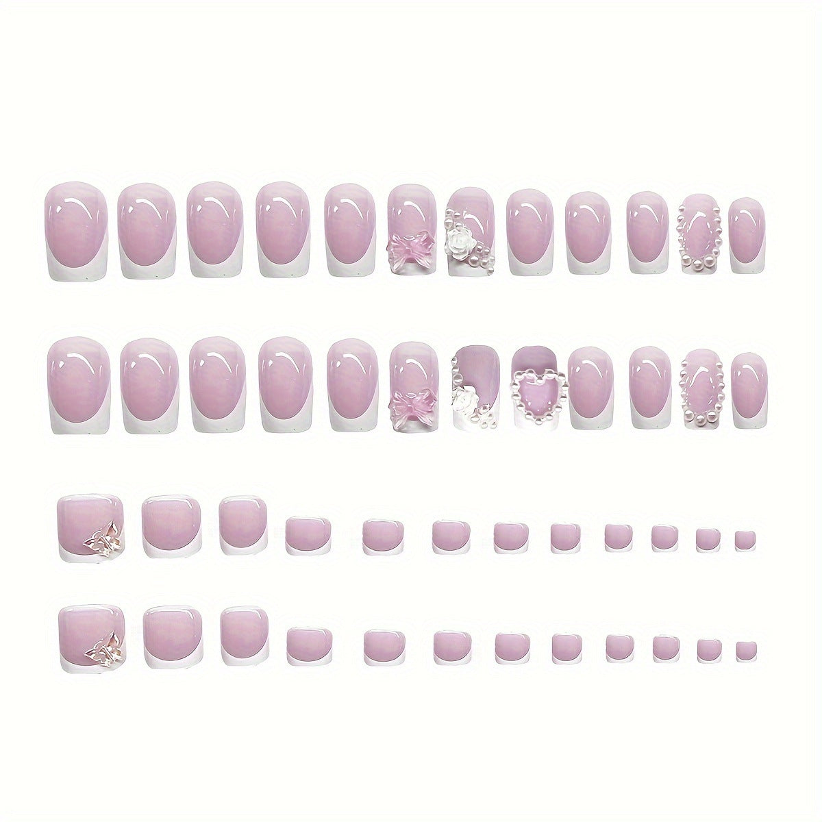 Florales Verziertes Nagelkunst Set Brehn