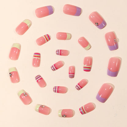 Dekorative 3D Französische Tipp Nagelkunstverlängerungen Brehn