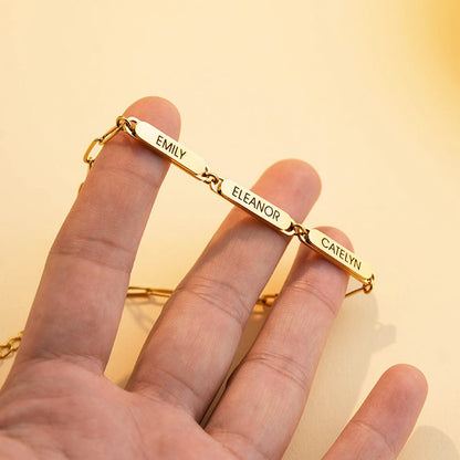 Brehn | Personalisierte Familiennamen Paperclip Armband