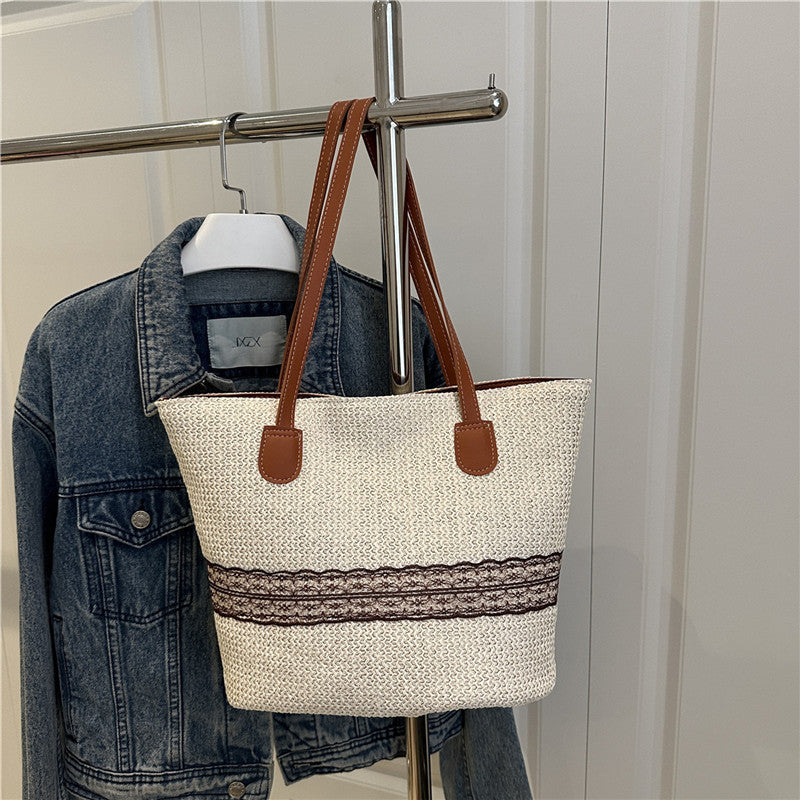 Umweltfreundliche handgewebte Strandtasche Brehn