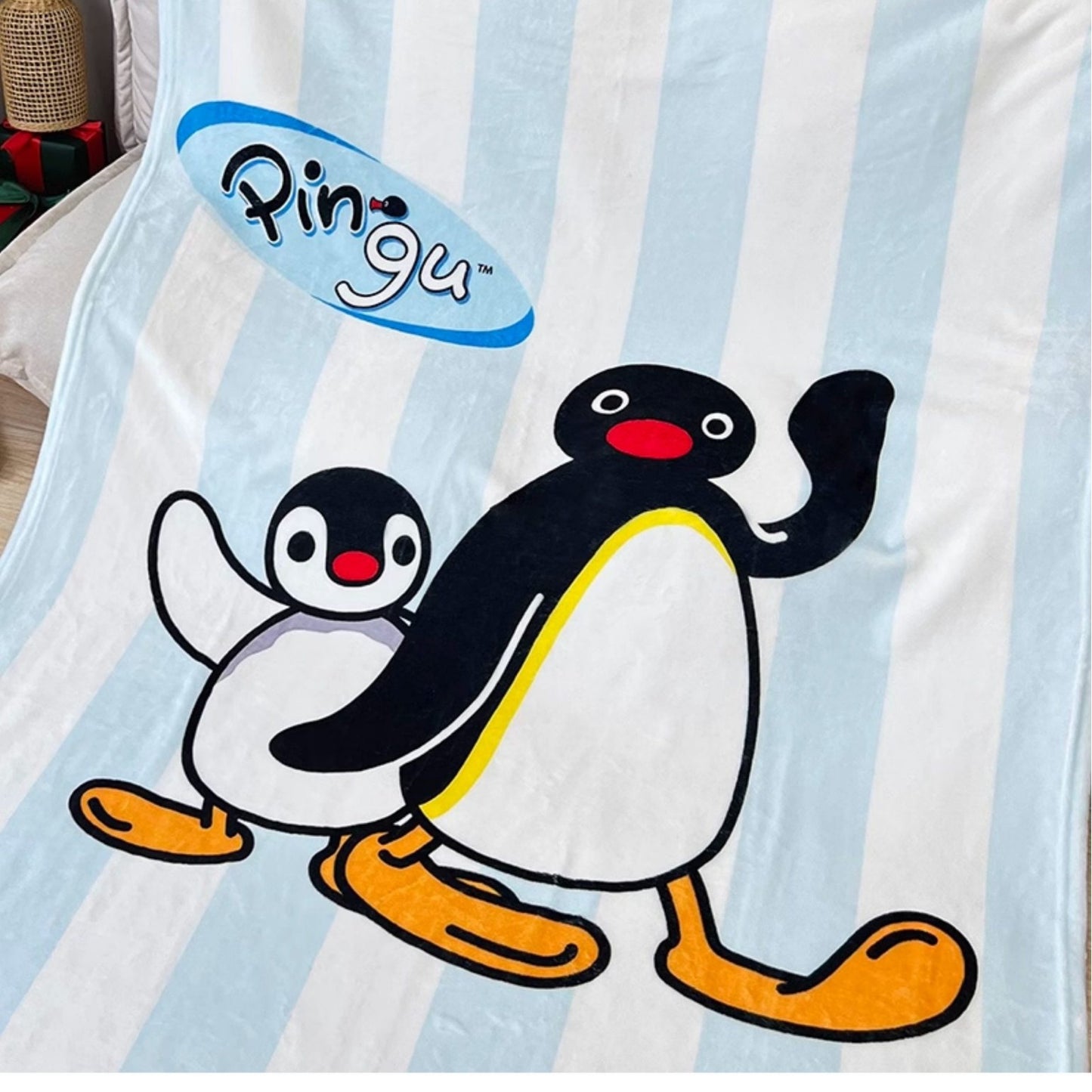 Lustige Illustrierte Pinguin Plüsch-Wurfdecke
