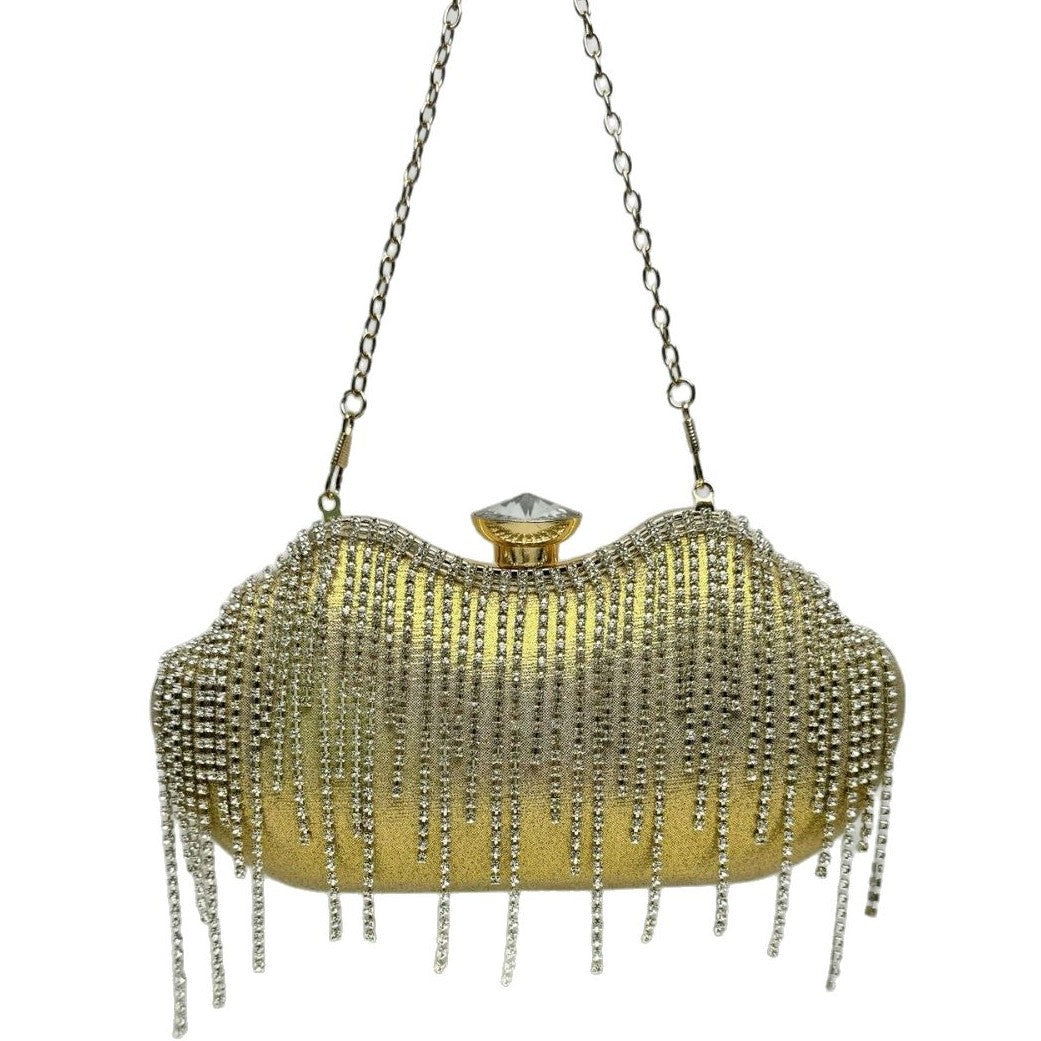 Glamouröse Kristallfransen Abendhandtasche