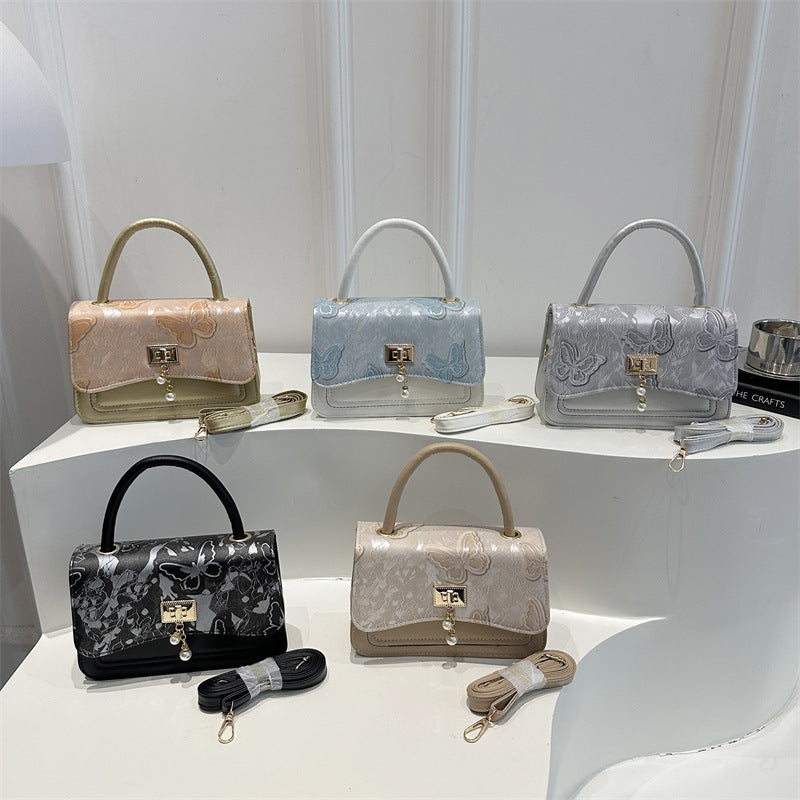 Elegante Blumenmuster Handtasche
