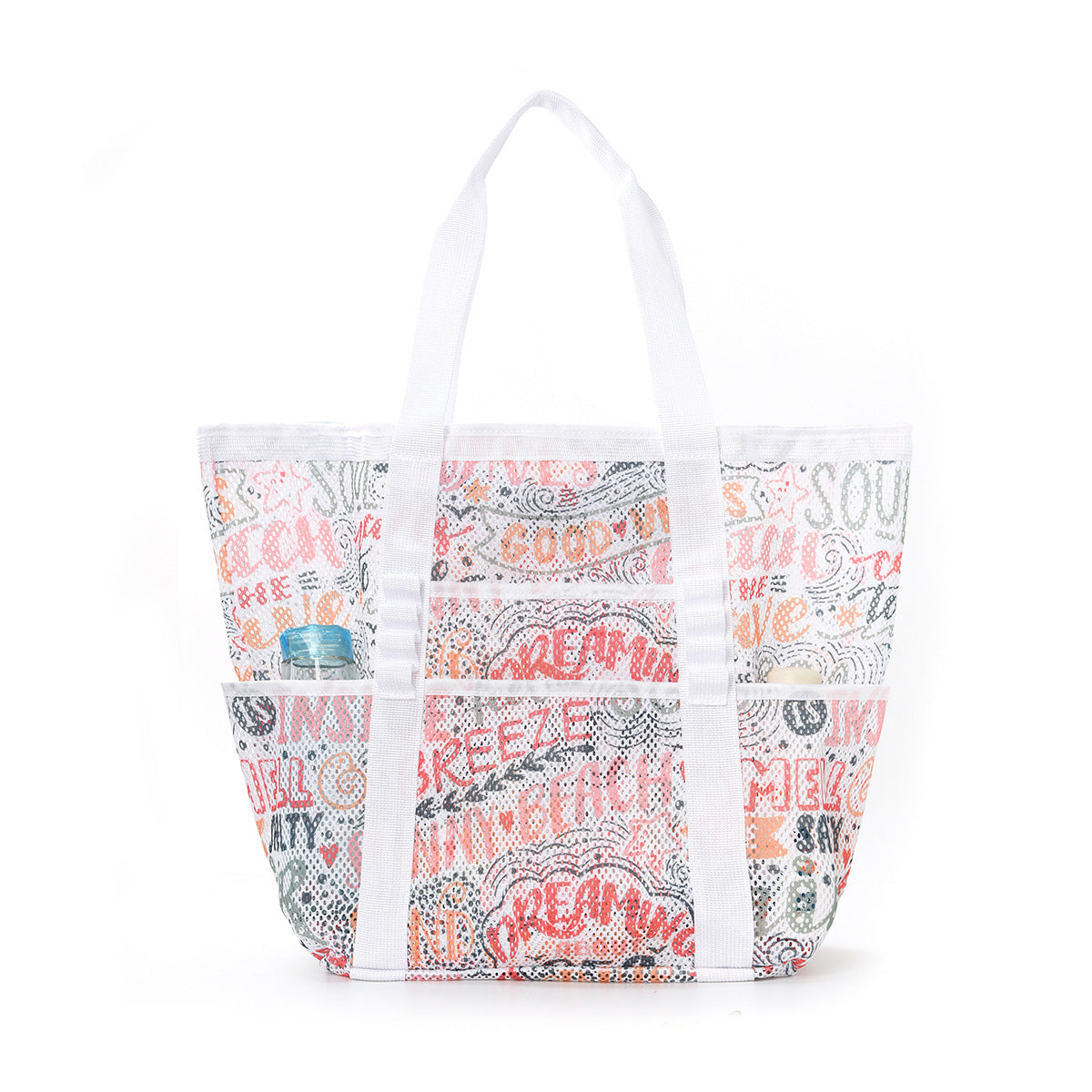 Netz-Strandtasche mit Buntem Motiv Brehn