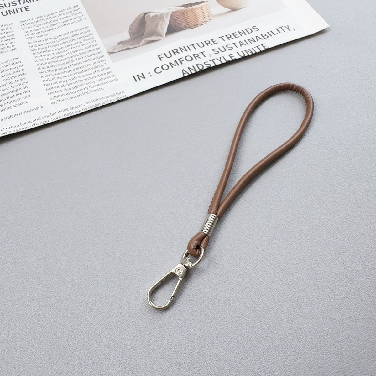 Premium Silikon Loop Schlüsselanhänger Halter Brehn
