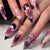 Künstlerische Blumen-Stiletto-Nagelverlängerungen Brehn