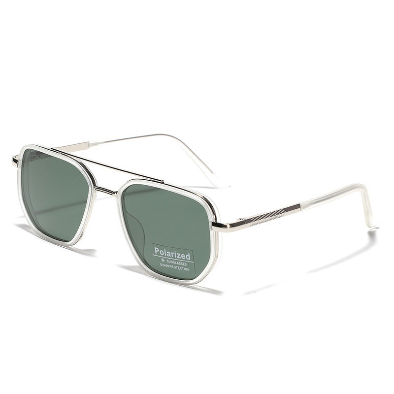 Damen Quadratische Sonnenbrille mit polarisierten Gläsern und elegantem Metallrahmen Brehn