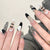 Künstlerisches Press-On-Nagelset mit Blumen- und Herzdesigns Brehn