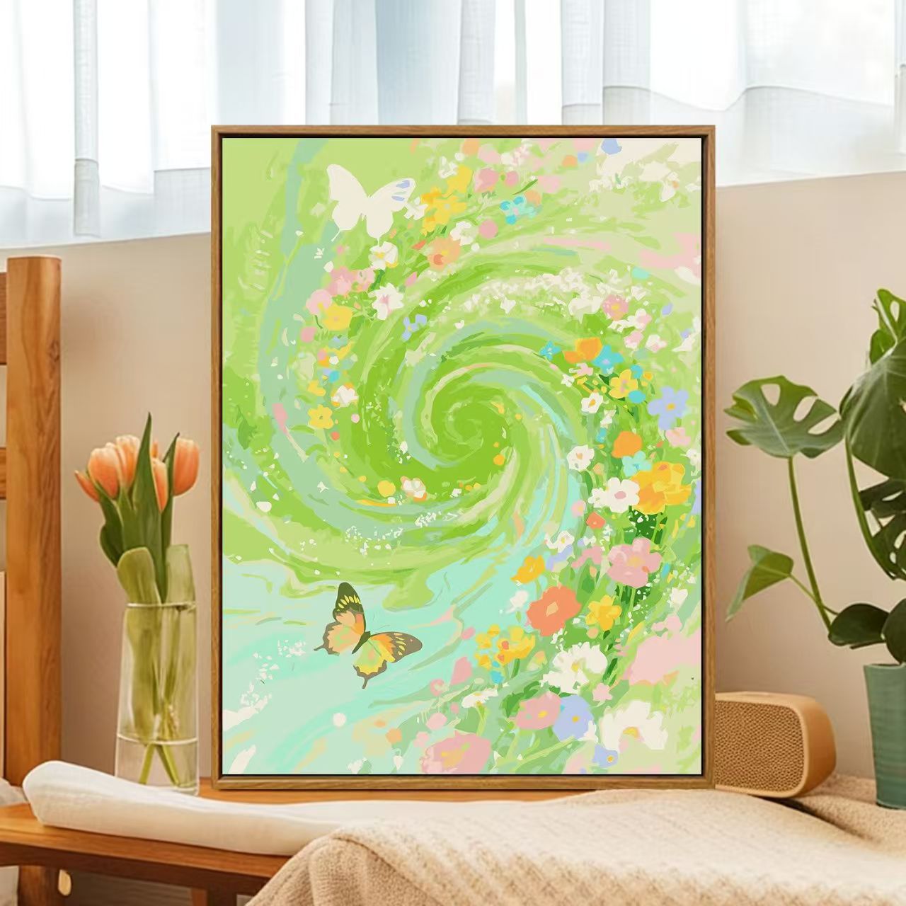 Floral Whirlwind Leinwandkunst Brehn