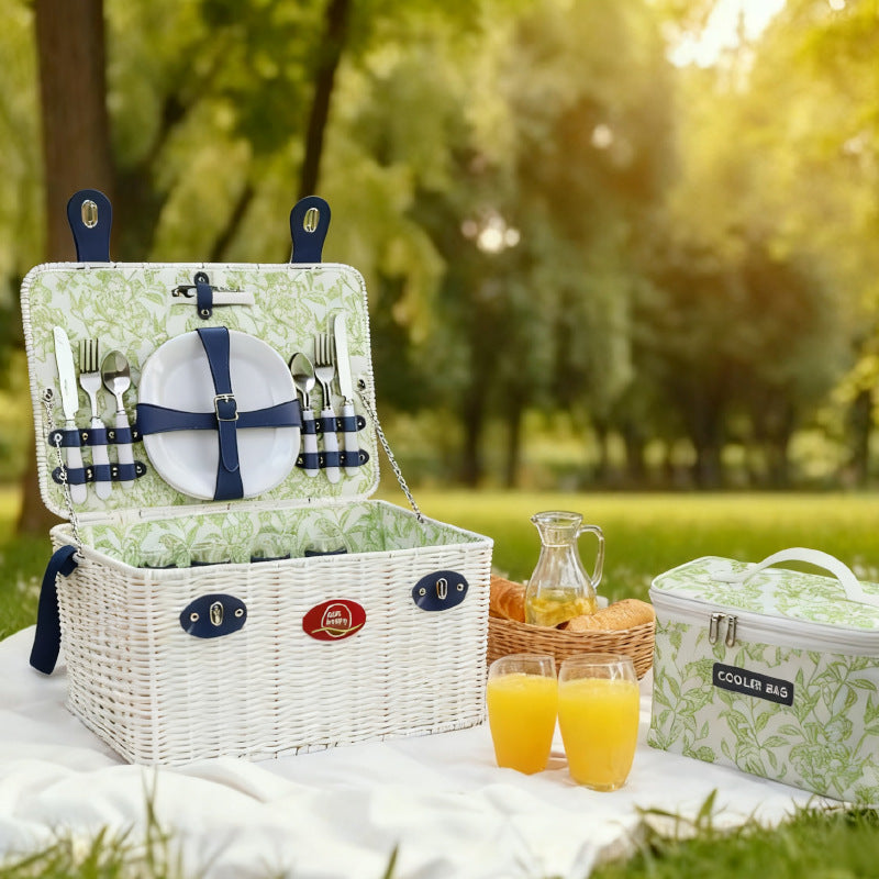 Damen Picknickkorb mit integriertem Geschirrset Brehn