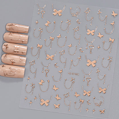 Floral Decorative Nail Art Aufkleber