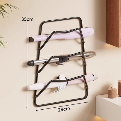 Wandmontierter hitzebeständiger zweistufiger Haartool-Halter Rack